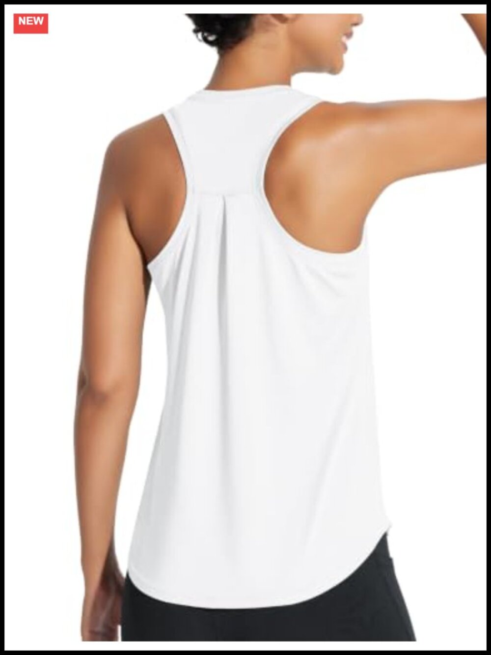 Racerback Workout Tank Top Polyester Spandex Sleeveless Running Gym Yoga